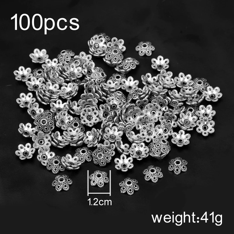 100 шт. тибетские стеклянные шляпы для бусин|Ювелирная фурнитура и компоненты| |