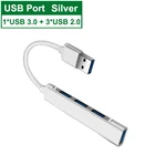 USB 3,0 концентратор usb-хаб 3,0 4 Порты и разъёмы разветвитель адаптер 3 место обитания Мощность адаптер OTG несколько расширитель 2,0 USB3 концентратор с переключателем для ПК