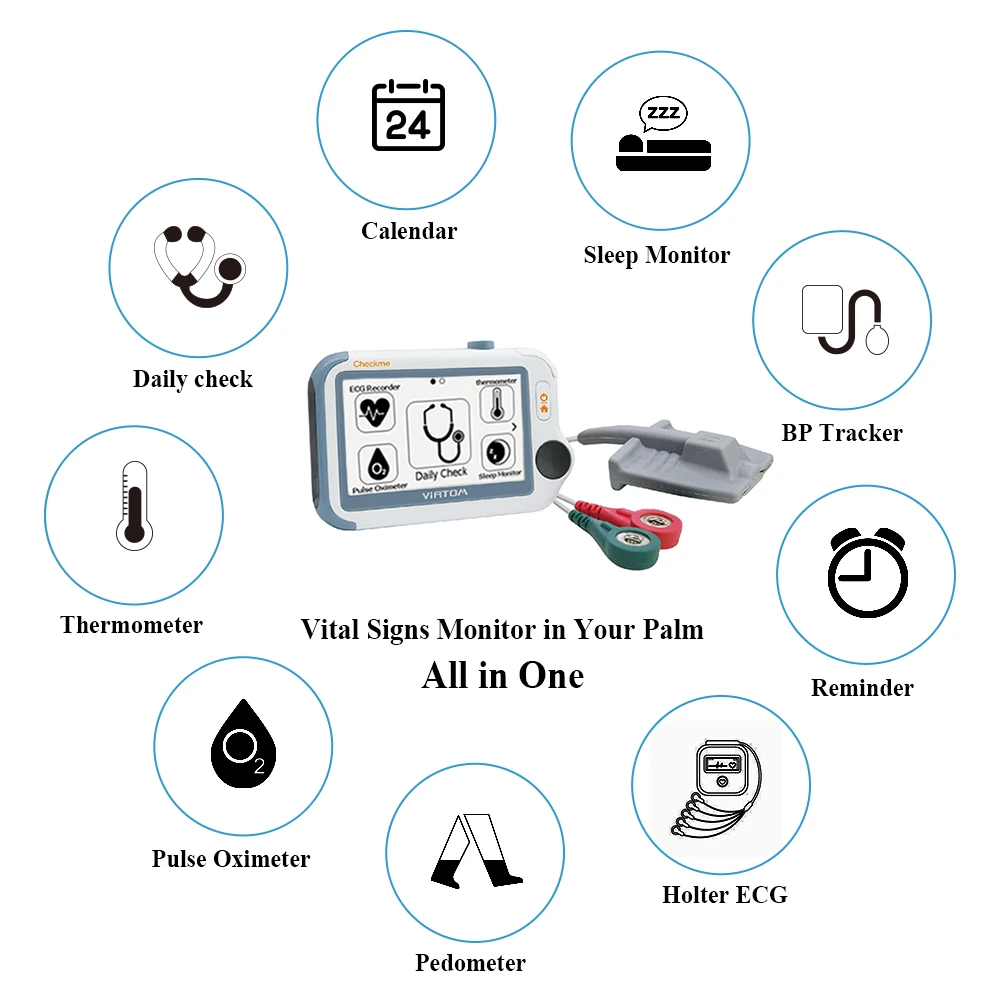 Монитор Checkme Pro Suit Vital Signs портативный ЭКГ трекер с артериальным давлением
