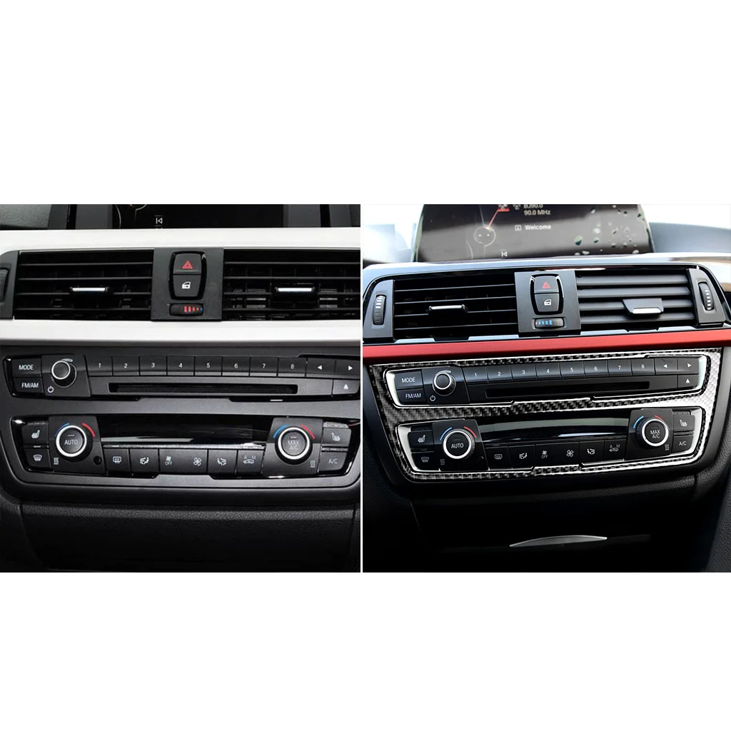 

Carbon Fiber - Center Console Panel Frame Cover Trim For 3 Series F30 F34