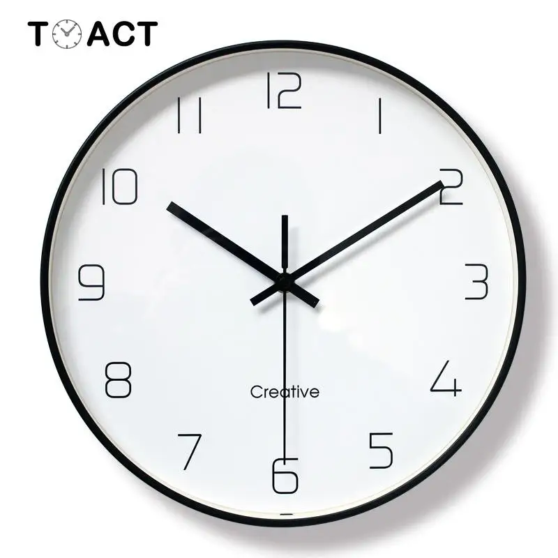 Цифровые настенные часы для гостиной немой домашний декор современный дизайн