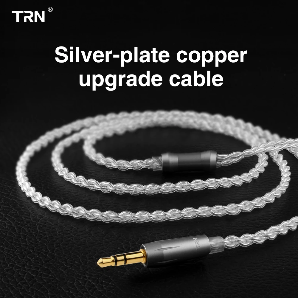 TRN A2 Silver Plated Headphone Cable 3.5mm HIFI Earphone MMCX/2Pin Connector Use For V10 V20 MT1 TA1 ST1 ST2 | Электроника