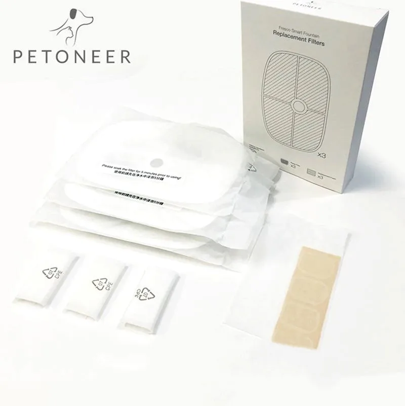 

PETONEER Cat Water Fountain Filters Pet Fountain Replacement Filters Suitable for Petoneer 1.9L 2L Water Dispenser