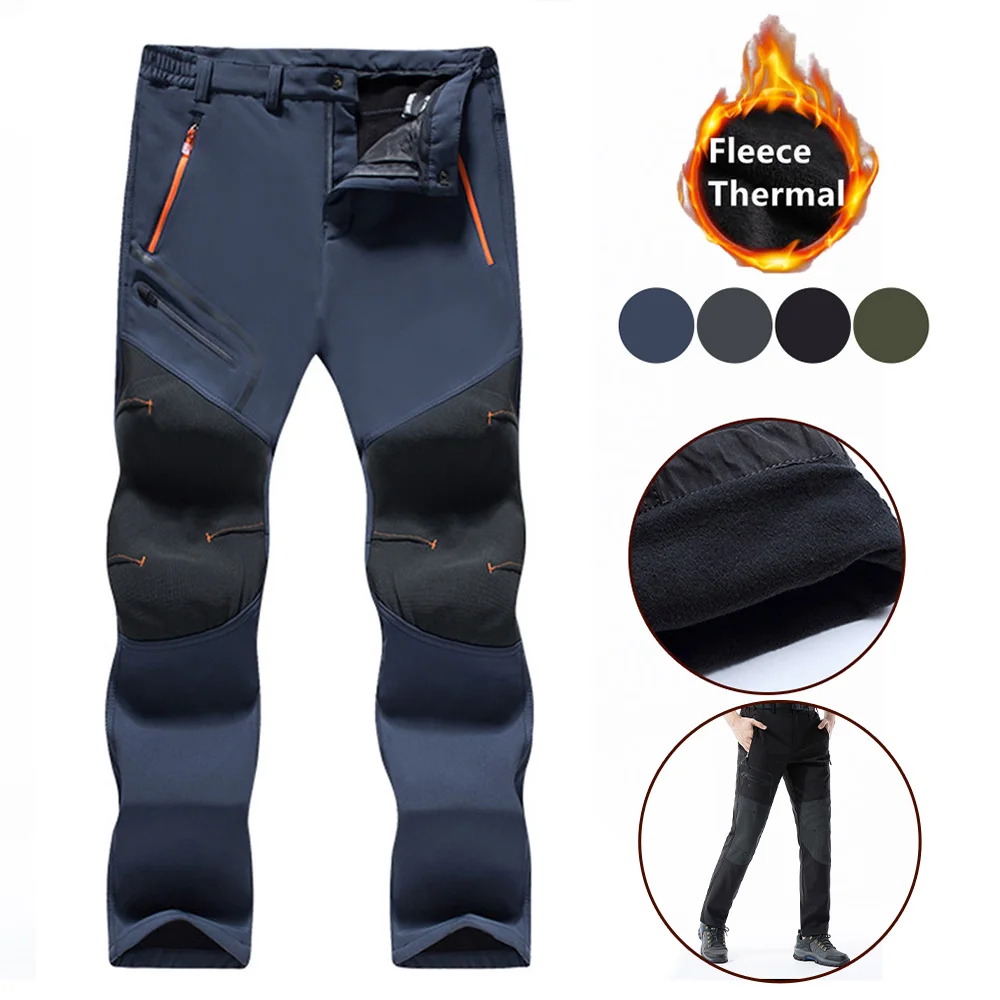 

Men Oversized Plus Size Winter Softshell Fleece Outdoor Pants Trekking Fish Camp Climb Hiking Ski Warm Travel Trousers 네이처하이크