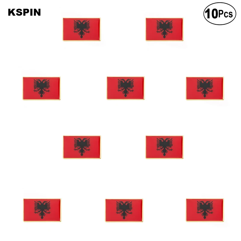 Броши с флагом Албании значок отворотом брошь значки 10 шт. в партии|Значки| |