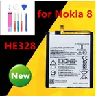 Новый аккумулятор 3030 мАч HE328 для Nokia 8 Nokia8 TA-1004 N8 H 328 Быстрая доставка + Стандартная батарея, резервные батареи