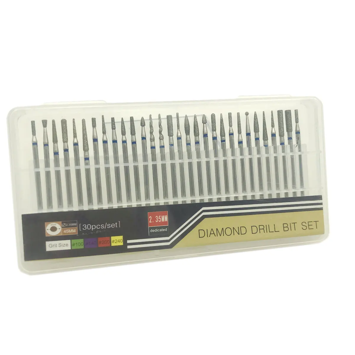 Новый 30 шт./компл. стоматологических алмазных боров (фрез для маникюра/педикюра
