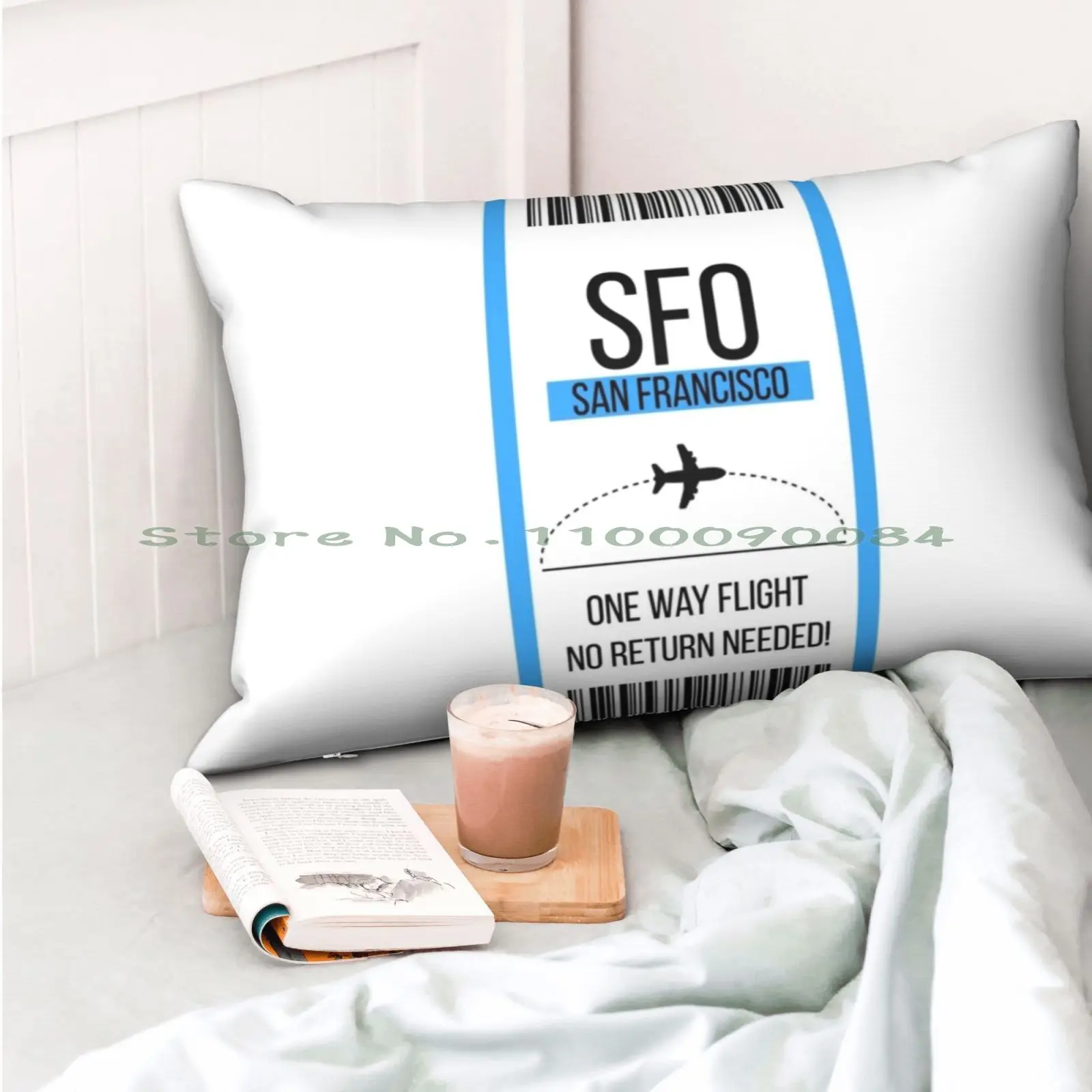 Односторонний билет в Сан-Франциско! Подушка для дивана спальни 20x30 50*75 Litecoin Ltc Women