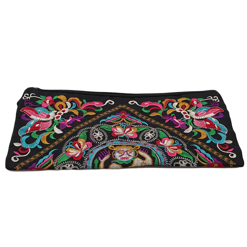 

2018 New Women Ethnic Vintage Bag Handbag Wallet Purse National Retro Embroidered Phone Change Coin Purse With Tassel