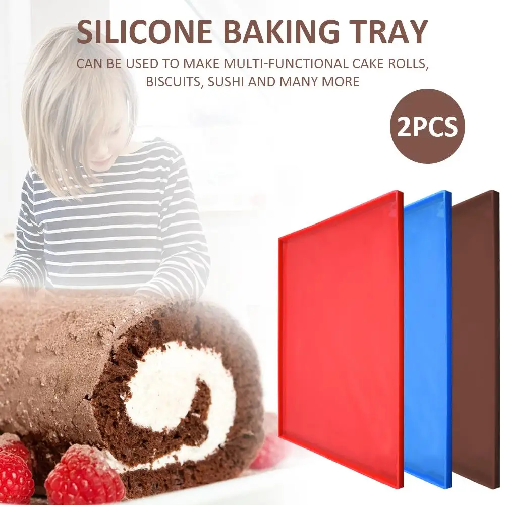 2 шт. Силиконовый поднос герметичная доска для выпечки тортов в рулонах печенья и