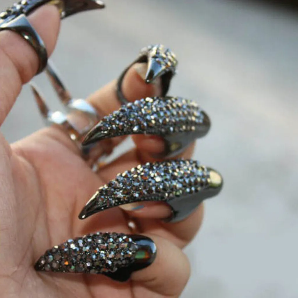 Ювелирные изделия в стиле панк стразы с кристаллами проложенные лапой Изгиб