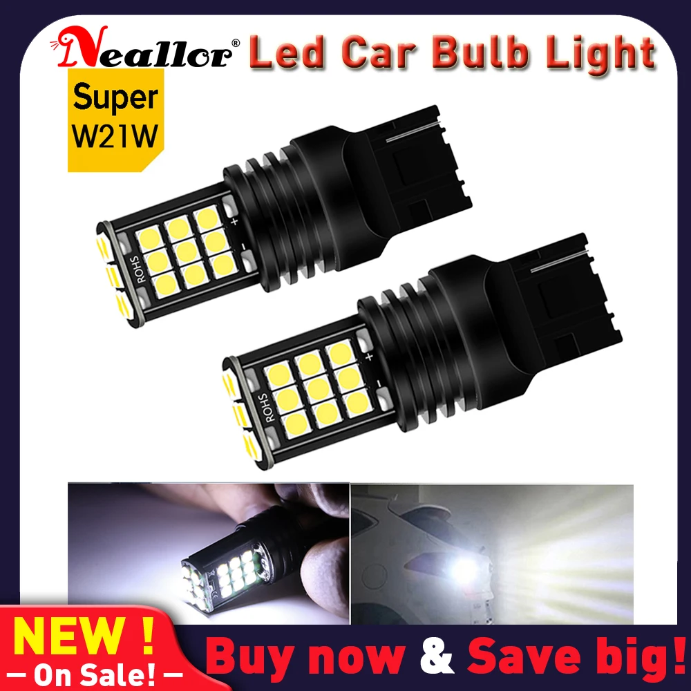 

2x T20 LED 7440 WY21W W21W Led Bulbs 7443 W21/5W Led T20 Super Bright 3030SMD Backup Reversing Light for Car Signal Lamp Diode