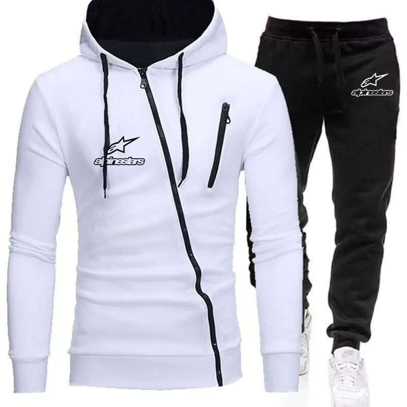 

Alpine Star Men's Clothing Jacket + Pants Jogging Pants Sports Suit Large Size Hoodie Pullover Two-piece Fashion Casual Cotton