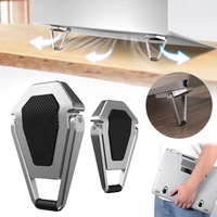 foldable laptop stand non slip notebook holder cooling bracket foldable monitor stand portable metal for macbook pro air