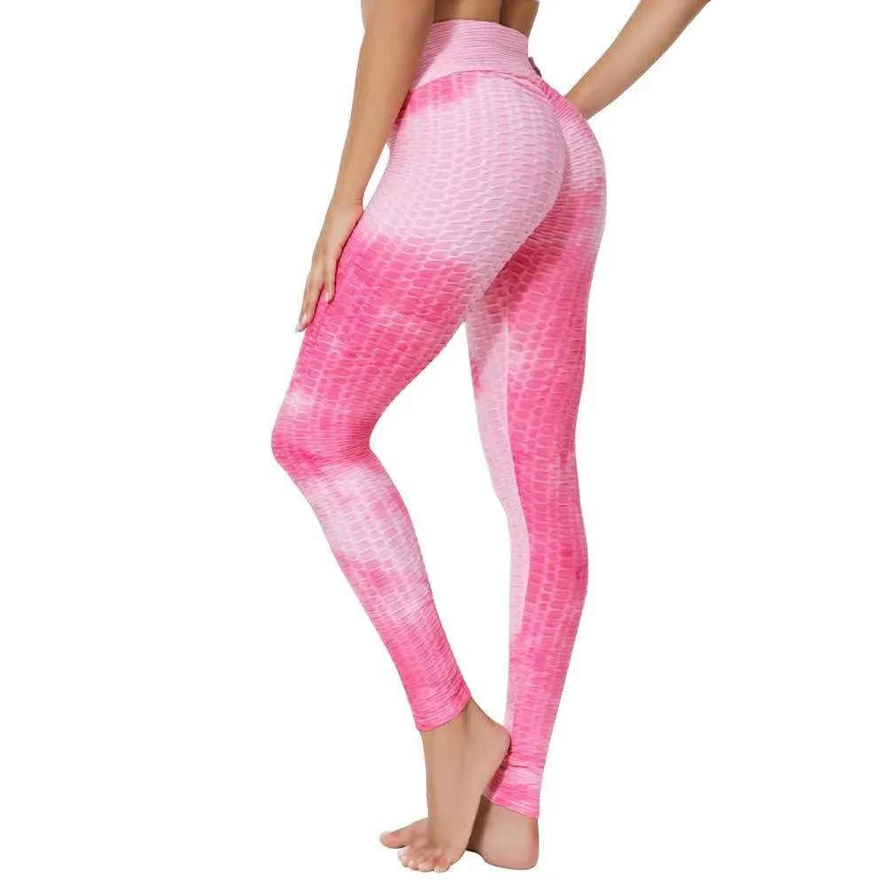 

New Sexy Tye Dye 3D Prints Women Elastic Fitness Gym Sport Workout Booty Lifting High Waist Leggings Yoga Pants Dropshipping
