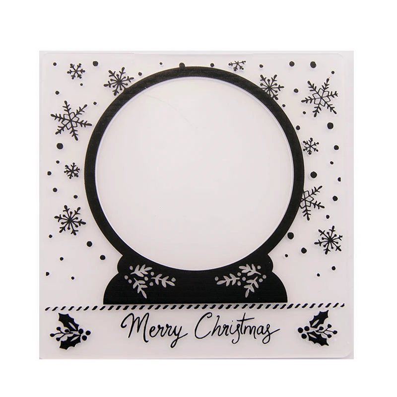 

YINISE Plastic Embossing Folder For Scrapbook Stencils CHRISTMAS DIY PAPER Album Cards Making CRAFT SUPPLIES Scrapbooking MOLDS