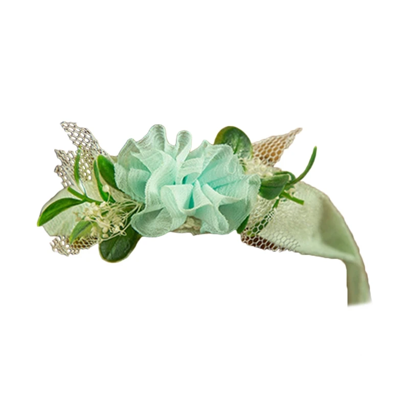 

Повязка на голову с цветами для новорожденных