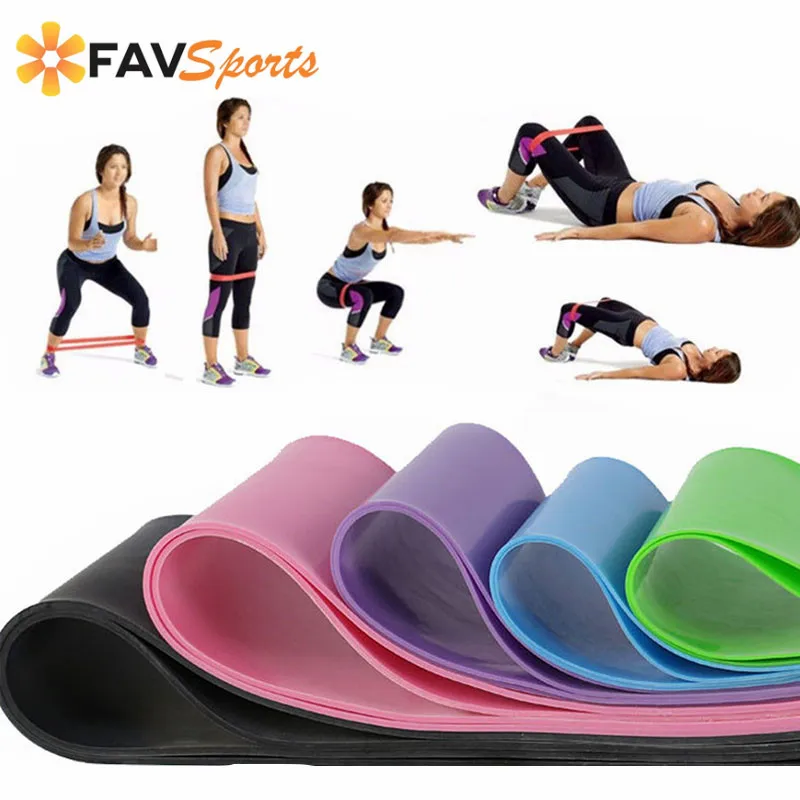 FAVSPORTS 1 шт. 50x5 см Йога Пилатес эластичные фитнес резинки для тренировок резиновая