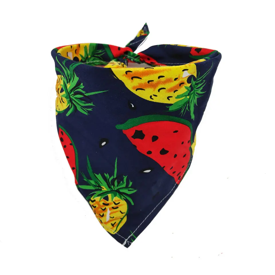 9 цветов домашних собак Регулируемая бандана фрукты печать нагрудники голова шарф собачий шейный платок водонепроницаемый слюнявчик полотенце Аксессуары для собак