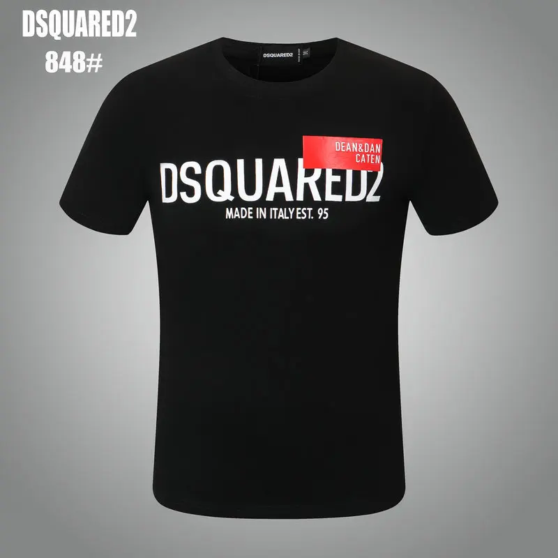 Wholesale Brand DSQUARED2 Men Cotton  T-Shirt  Slim Fit Shirts Tops Male In Italy BIG M TO XXXL
