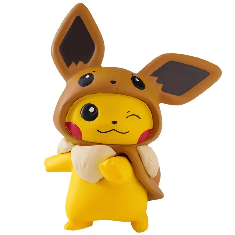 Фигурка покемона TAKARA TOMY 6 шт. новейшие настоящие капсулы фигурка Пикачу маленький