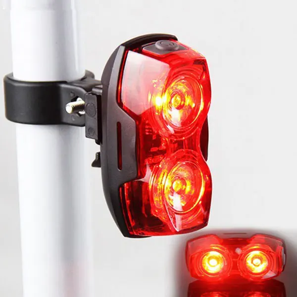 Новый Яркий велосипедный 2 светодиодный мигающий фонарь для безопасности