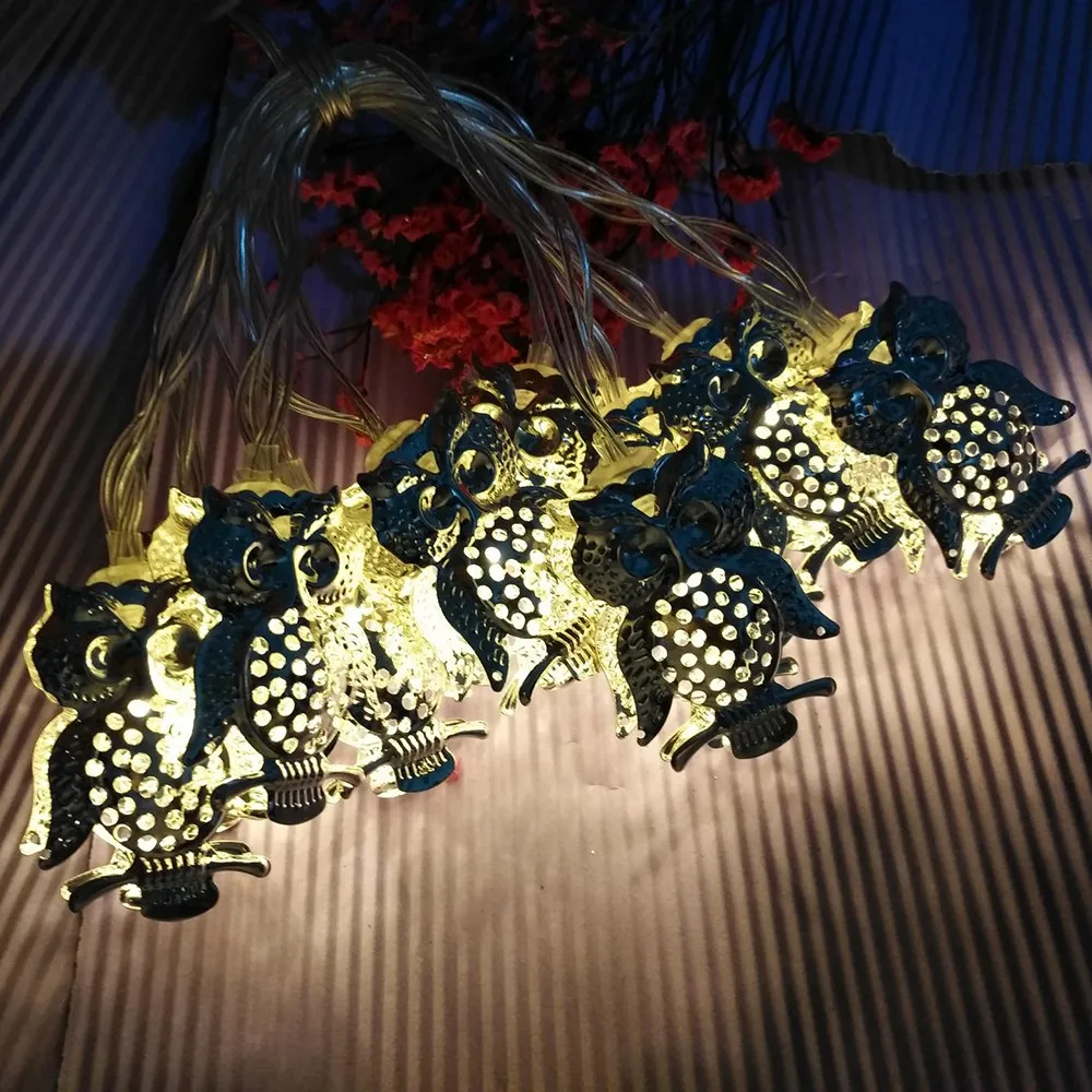 Светодиодный Сова Строка Рождественские огни Pendnts декоративные светильники