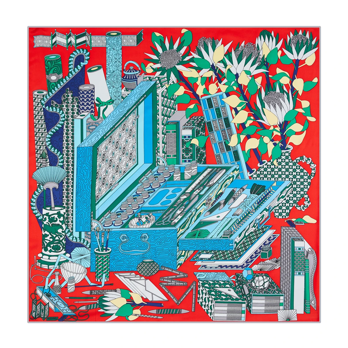 90 см Элитный бренд квадратный шарф женский хиджаб бандана ручной работы завитые