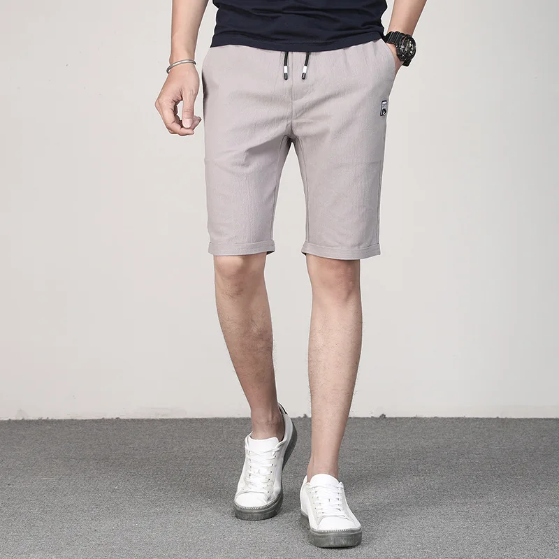 

Han edition straight loose summer 2020 men's casual pants with 5 minutes of pants pants of male thin five points