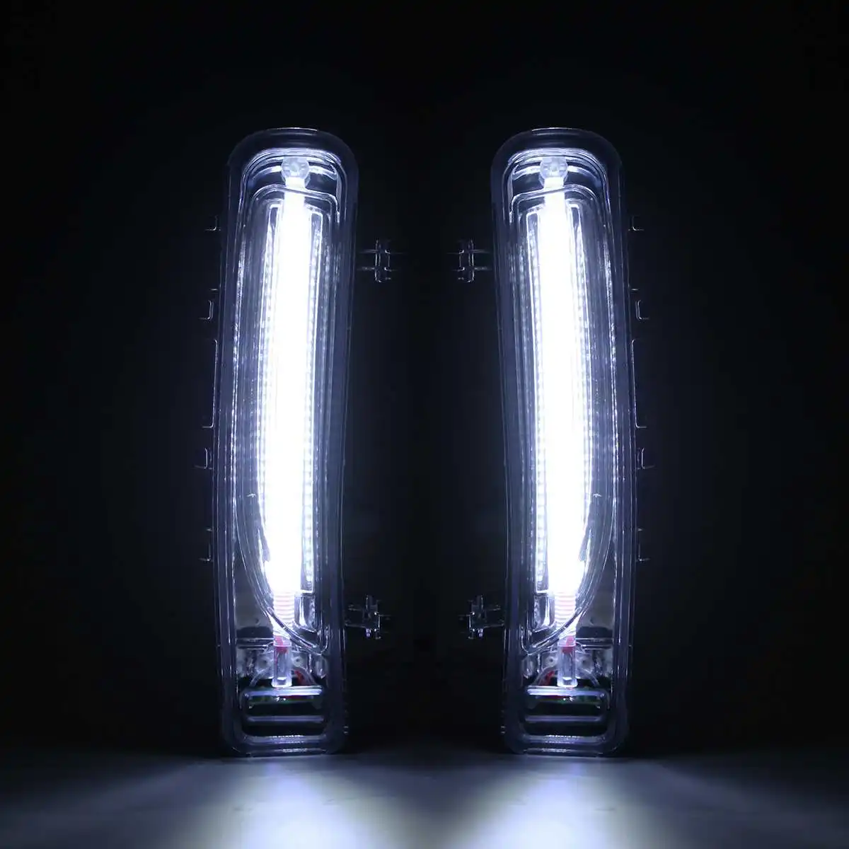 

2Pcs/Pair LED Daytime Running Light for Ford Edge 2011 2012 2013 2014 Car Daytime Lamp DRL with Turning Yellow Signal Relay