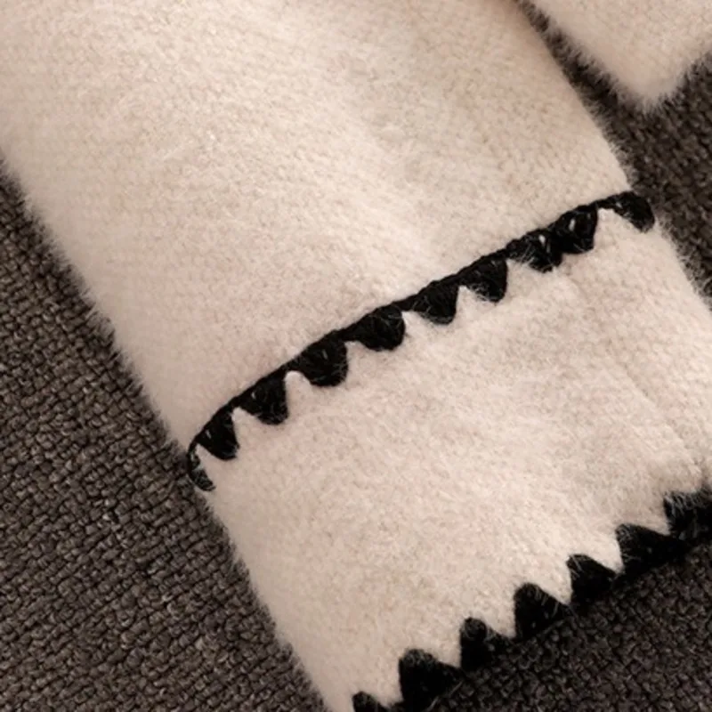 Высококачественная Женская белая норковая куртка с бантом пальто для женщин