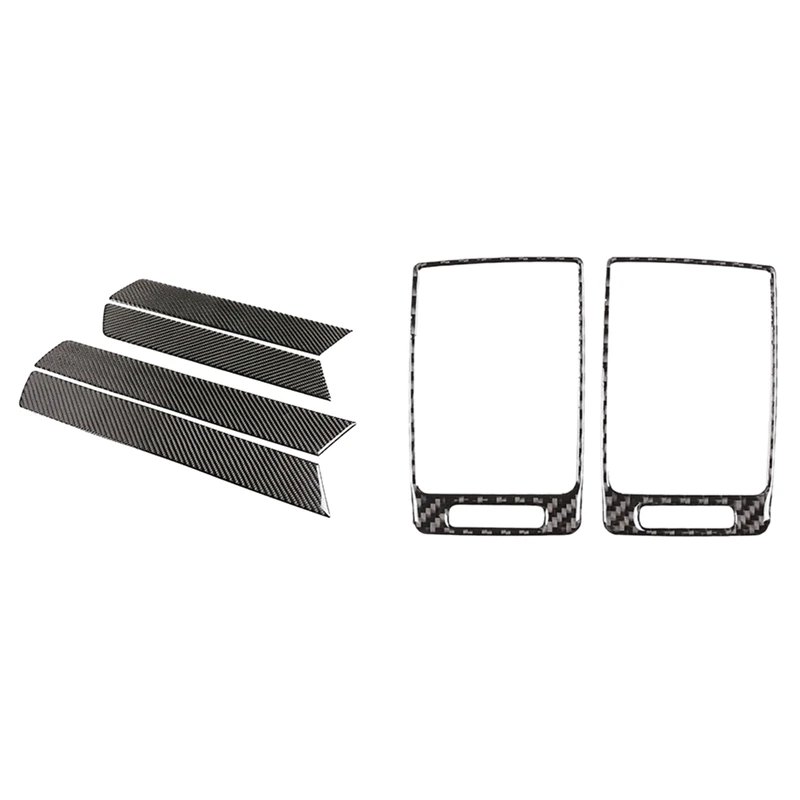 

Car Interior Door Panel Sticker Cover with 2Pcs Car Interior Dashboard Side Air Condition Air Outlet