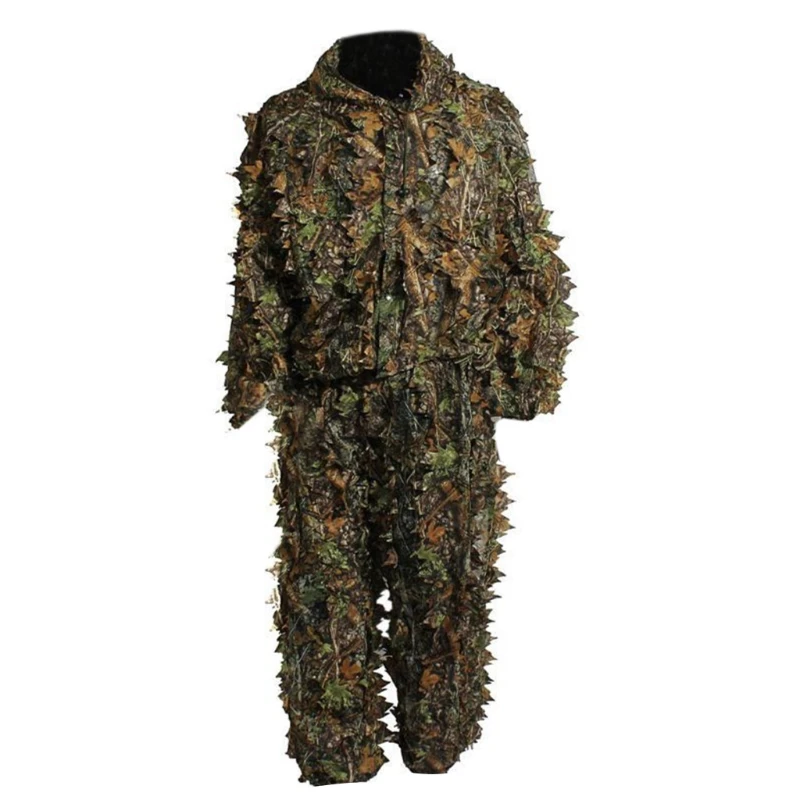 

3D Camouflage Suits Sniper Stealth Cloak Hunting Clothes Military Tactics Airsoft Paintball Ghillie Suit Leaves Poncho