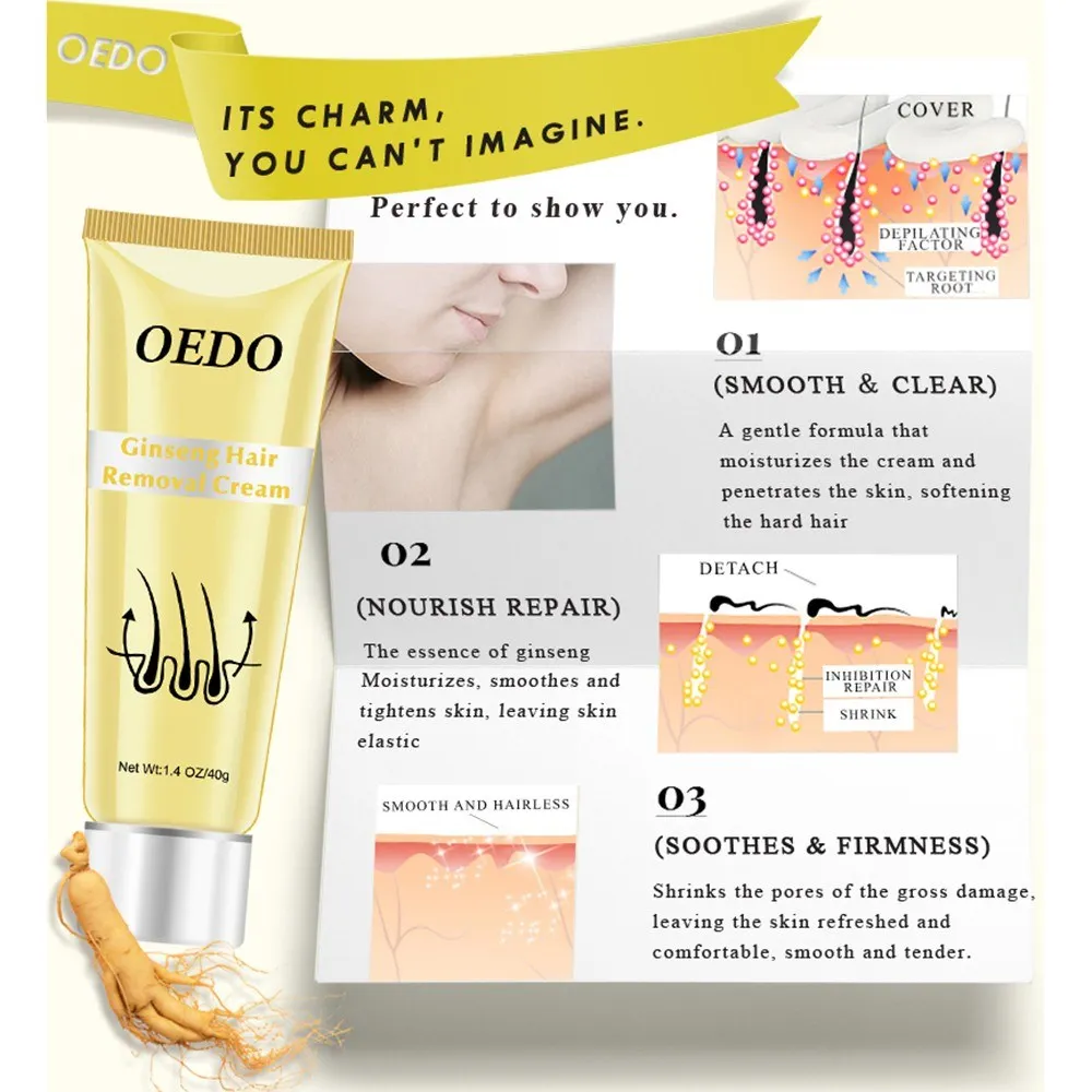 OEDO Женьшень Крем для удаления волос уход за кожей удаление тела|Крем волос| |