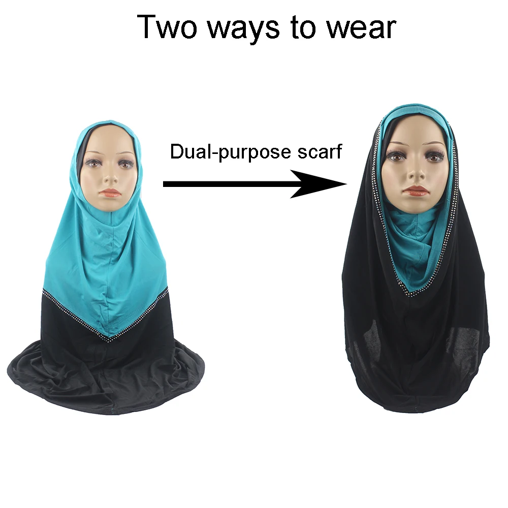 Мусульманский женский хиджаб исламский шарф женская шапка Amira мягкая эластичная