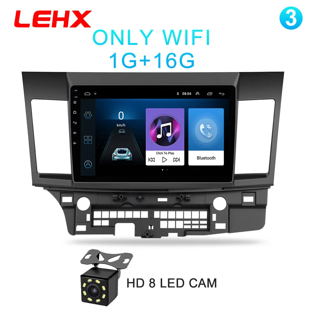 Автомобильный Android 8,1 автомобильный dvd мультимедиа для MITSUBISHI LANCER 10,1 дюймов 2 DIN Gps навигация Радио Видео Аудио плеер - Цвет: LAN-901-CAM