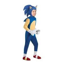 Children Luxury Sonic Hedgeho Costume Childrens Game Role-playing Halloween Costume Kids Performance Clothing With Hat Gloves