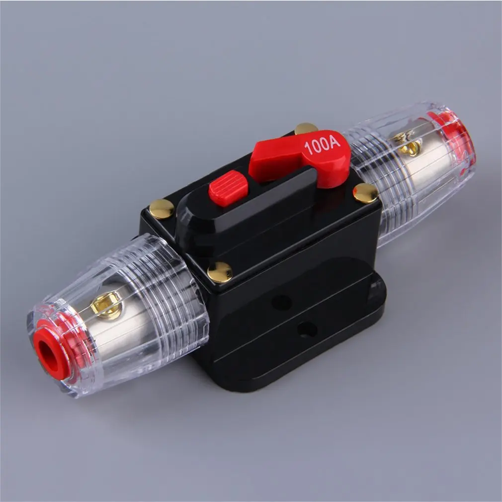 

80A 100A Car Audio 100 Amp Circuit Breaker Manual Reset Switch Agu Fuse Holder New Dropping Shipping