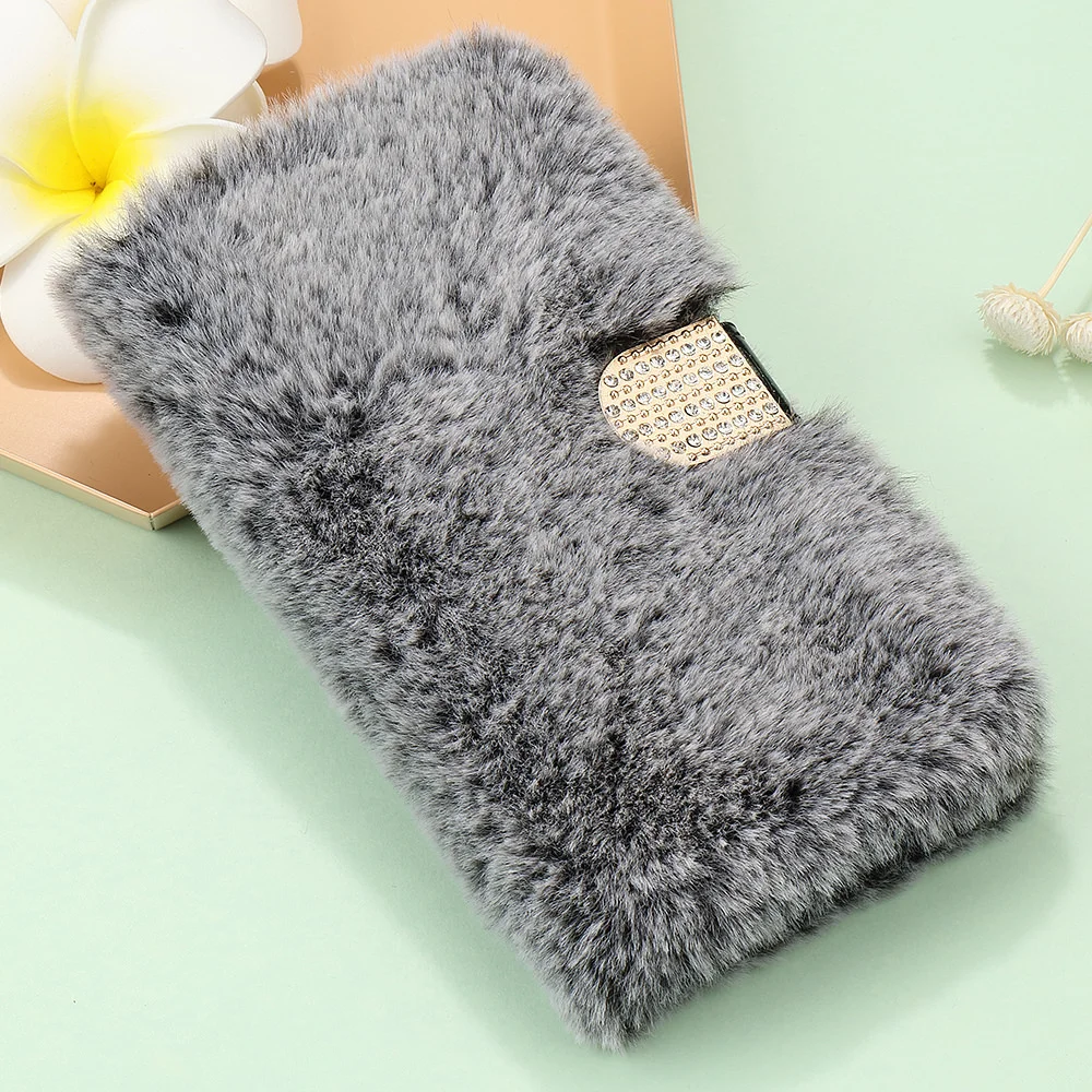 L-FADNUT Роскошный милый меховой пушистый чехол-кошелек для samsung Galaxy S10e Note 9 S9 Plus S8 Note 10 Plus 5G S7 edge мягкое кожанное покрытие