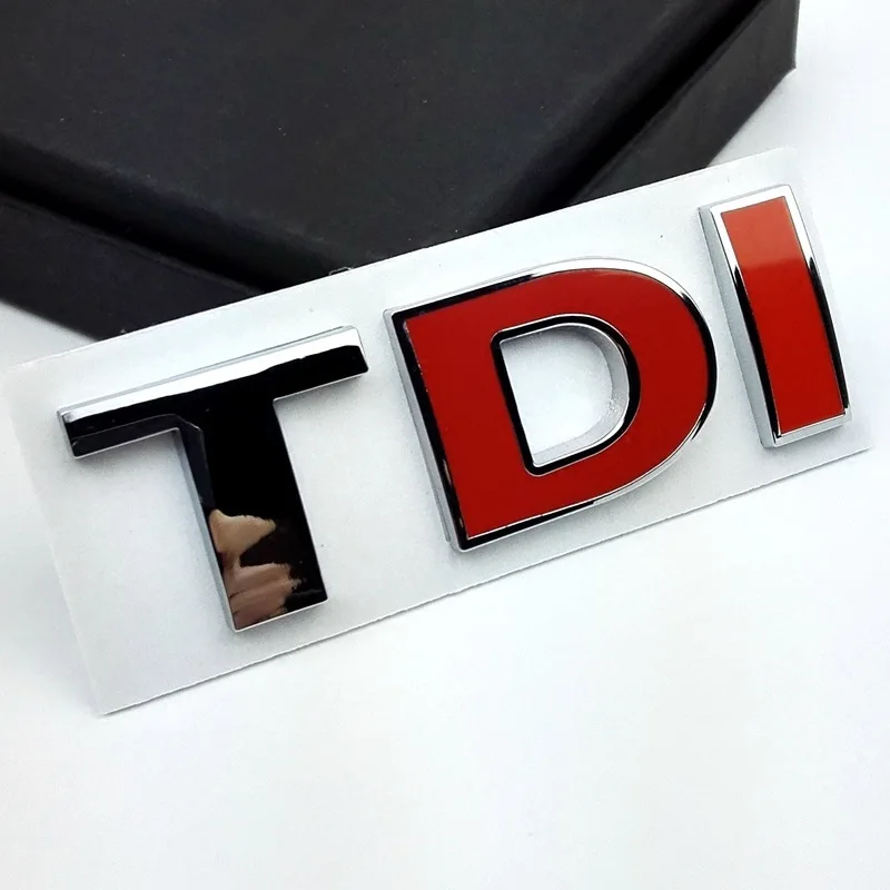 

Car Styling 3D Metal TDI Emblem Sticker Car Logo Rear Boot Badge Decal Sticker for VW Passat Bora Golf 7.5x2.6cm