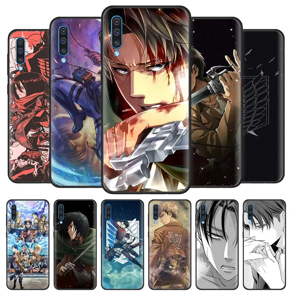 

anime Attack On Titan Case for Samsung Galaxy A70 A50 A90 5G A40 A30 A20 A70s A10 s A20e A10e Black Silicone Phone Coque