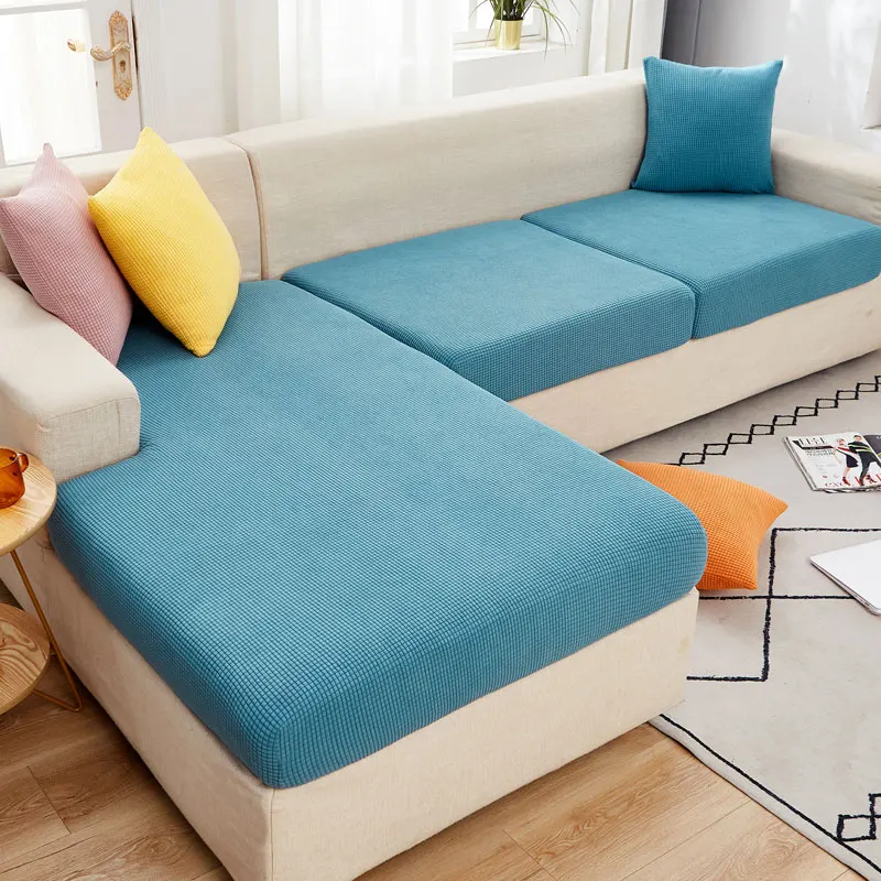 

Soft Plush Sectional Corner Sofa Cushion Cover Couch Seat Backrest Mattress Protector Case Elastic Slipcover For Chaise Longue