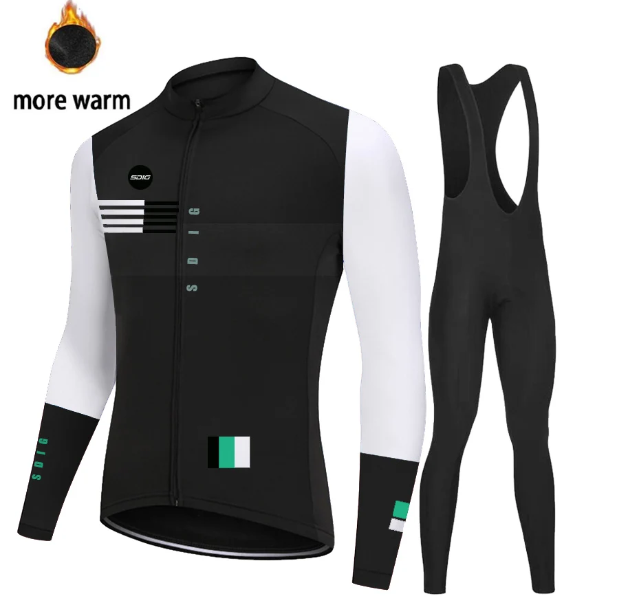2020 SDIG зимняя мужская велосипедная кофта теплая флисовая одежда с длинным рукавом