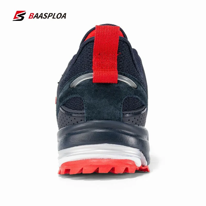 Baasploa Men Non-slip Shock Absorption Sneakers Breathable Outdoor Knit Training Sport Shoes Comfortable Casual Running Shoes