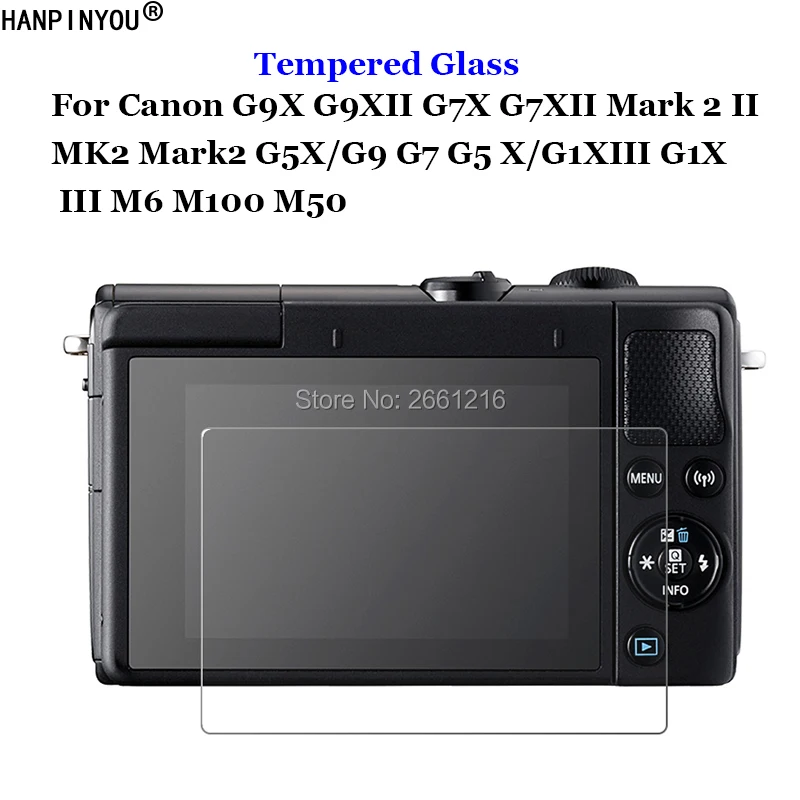 Для Canon EOS M6 M6II M50 M100 RP G9X G9XII G7X G7XII G5X gxxiii Mark II III закаленное стекло 9H 2.5D Защитная пленка для экрана камеры