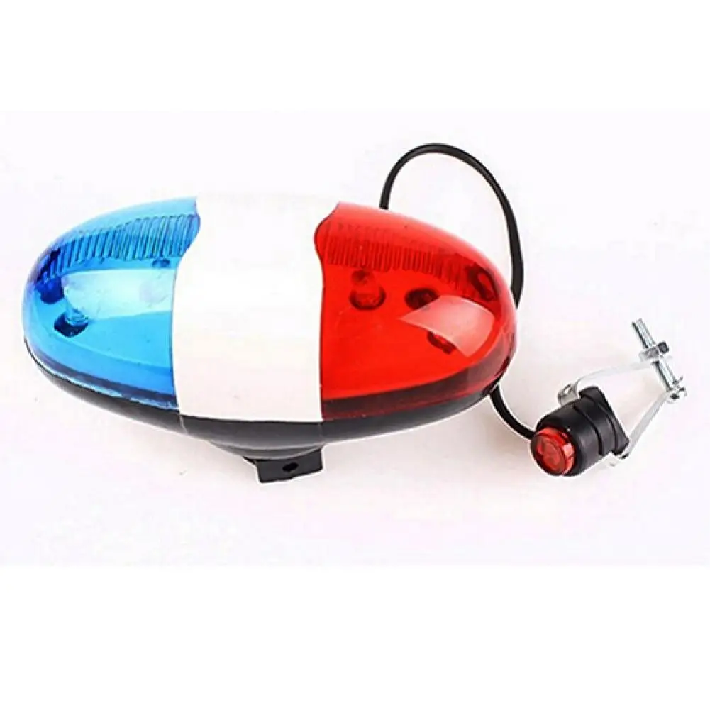 Многофункциональный велосипедный сигнал 6 светодиодов 4 тона звука полицейская