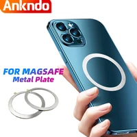 ankndo round metal rings plate magnetic wireless charging sticker metal plate disk iron sheet for iphone 12 13 charger car stand