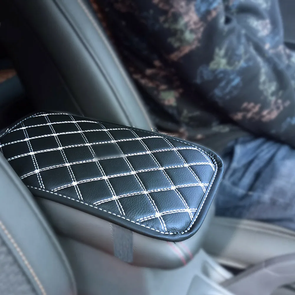 

Accessories Armrest Pad Car Center Console Box Cover Dust-Proof Pu Leather