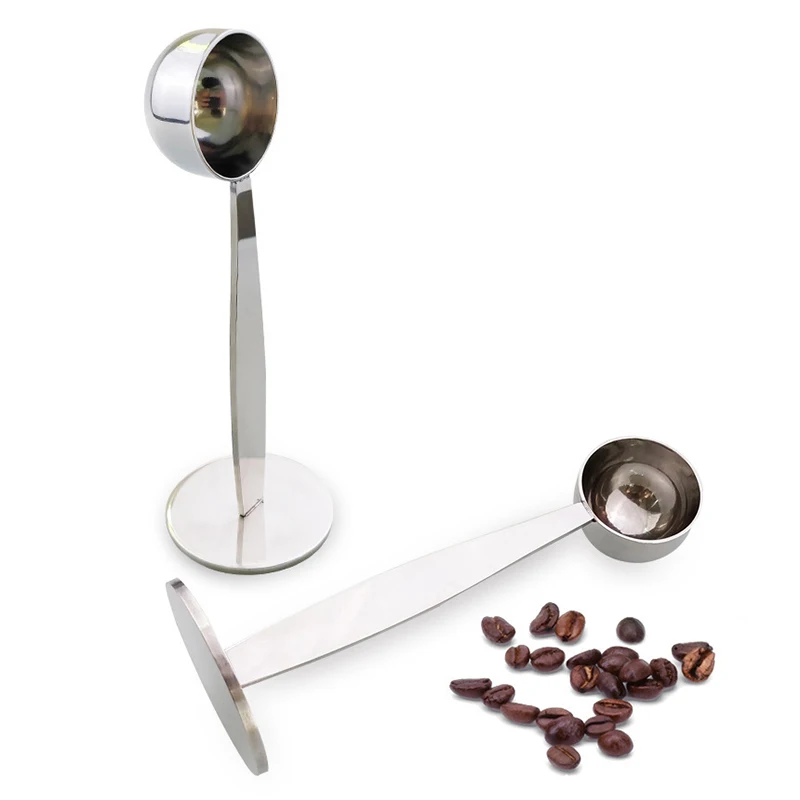 

2 In 1 Stainless Steel Dual Purpose Spoon Coffee Tamper Measuring Spoon Kitchenware BV789
