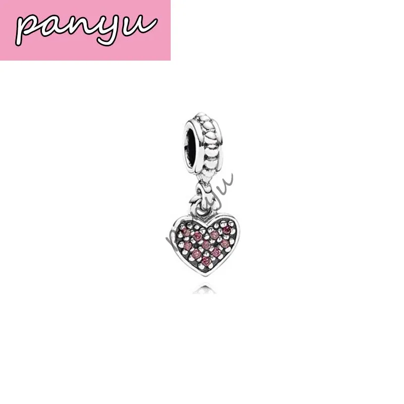 Pandoras Подвески Серебро 925 кулон в форме сердца подходит для браслета Pandoras DIY аксессуары праздничные подарки